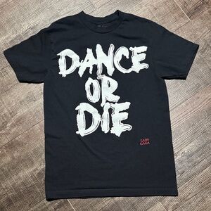 2025-2026 Lady GaGa Mayhem Ball Tour Black Graphic Tee with Bold Text